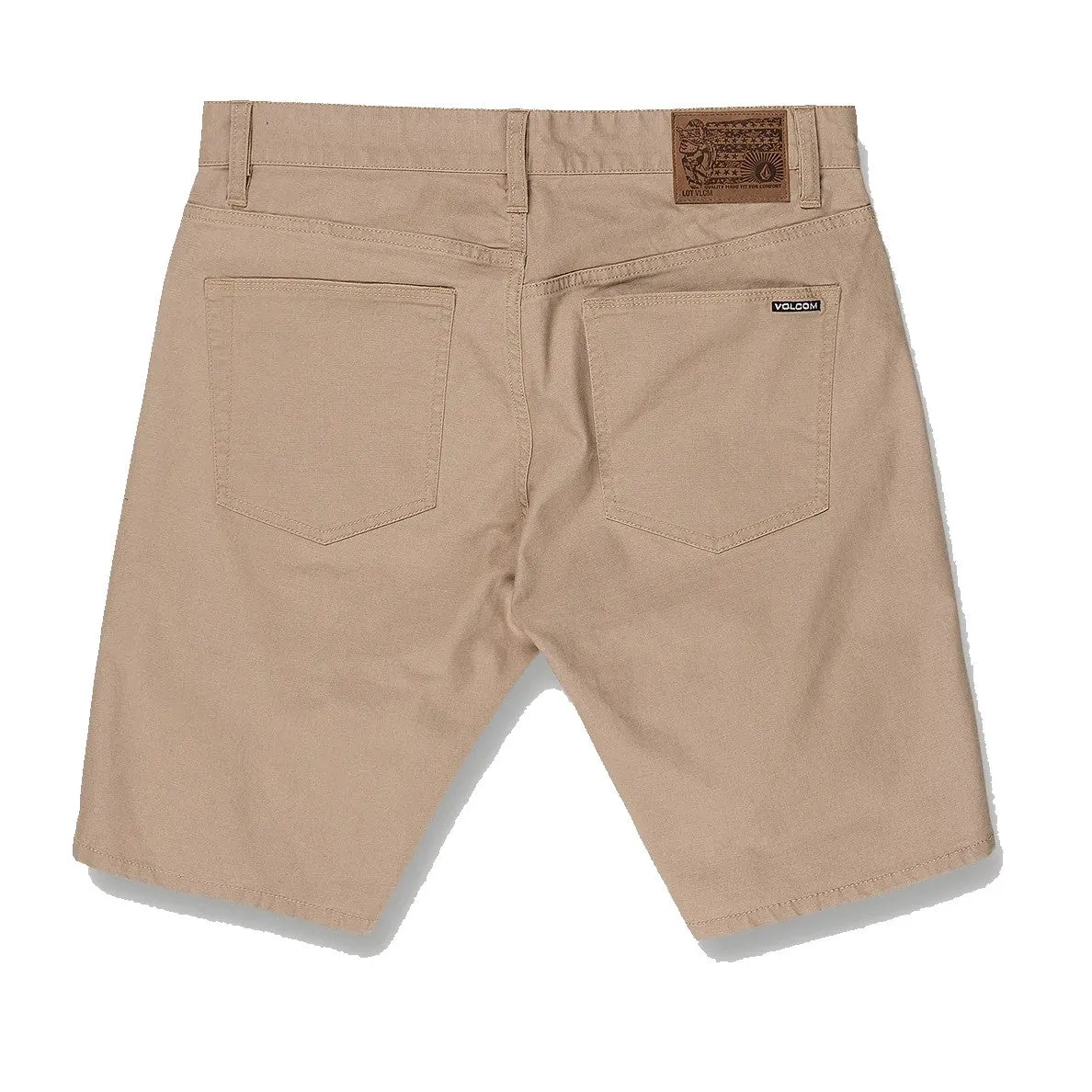 VOLCOM MODOWN CANVAS 5 POCKET SHORT GRAVEL