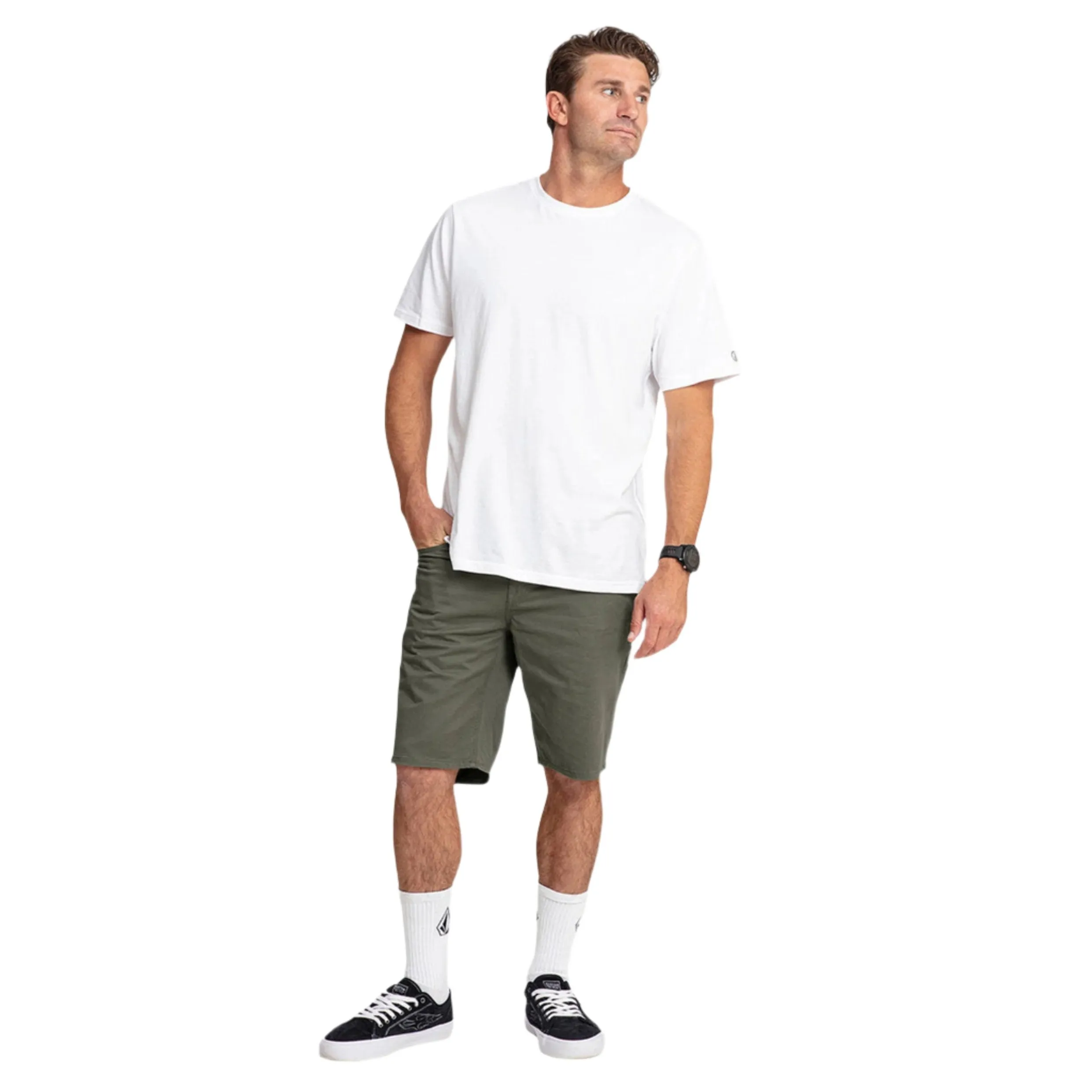 VOLCOM SOLVER LITE MENS SHORT ARMY GREEN CAMO