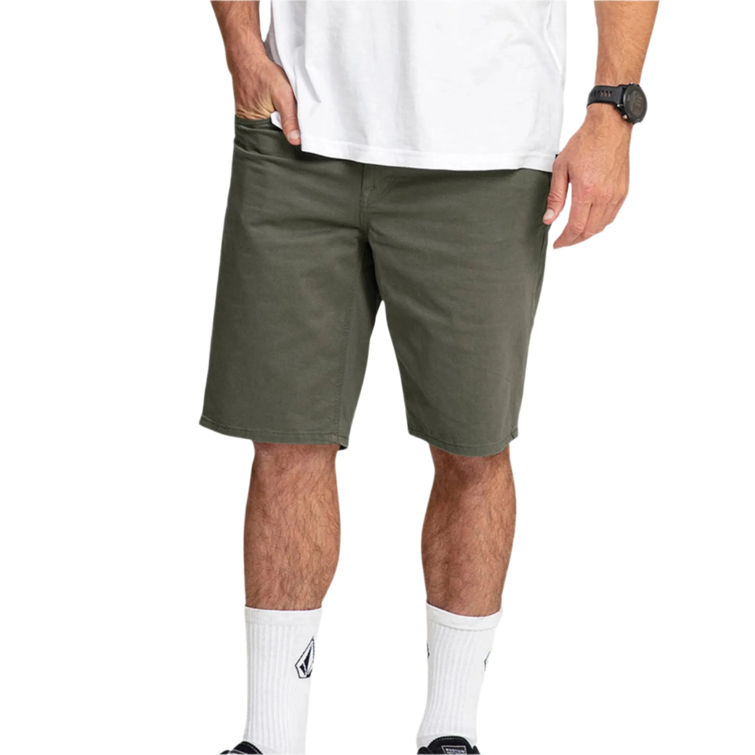 VOLCOM SOLVER LITE MENS SHORT ARMY GREEN CAMO