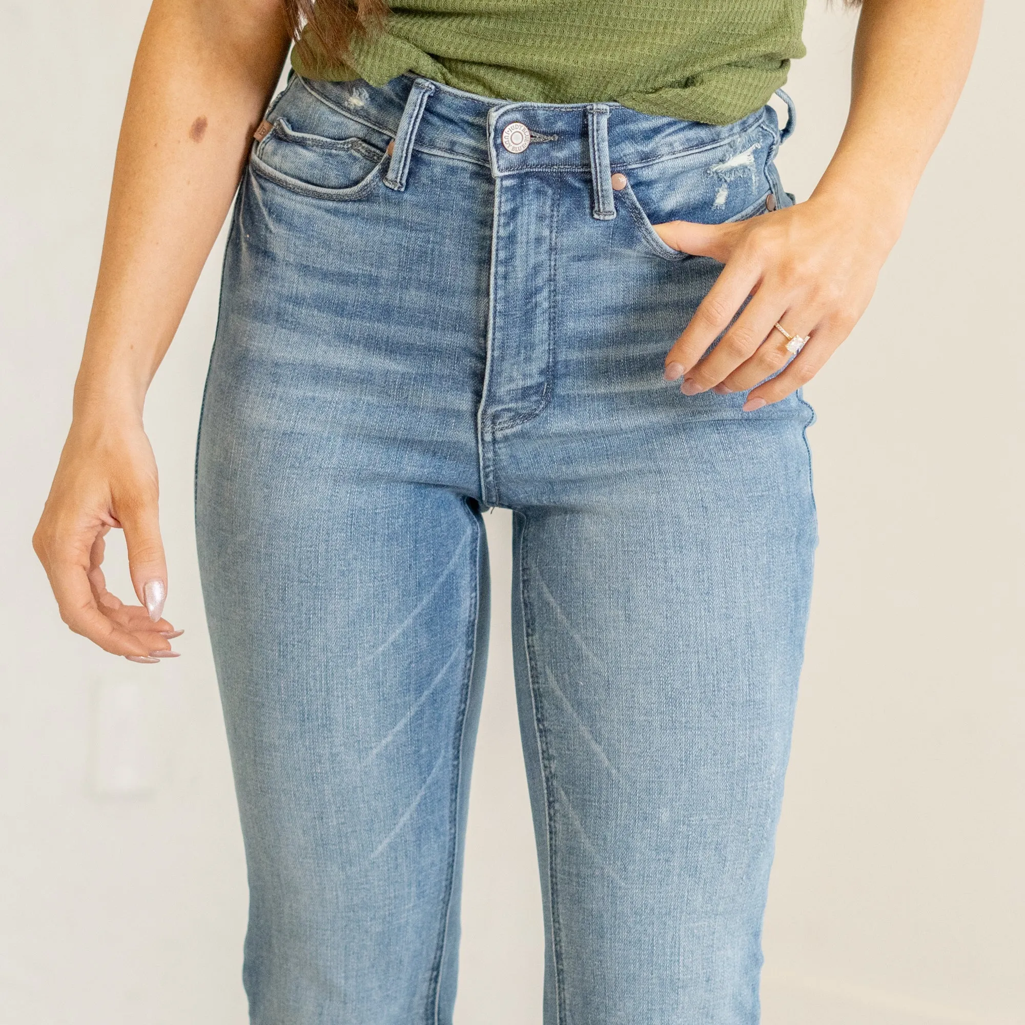 Weekday Blues High Rise Tummy Control Top Boot Cut Regular & Plus Sizes