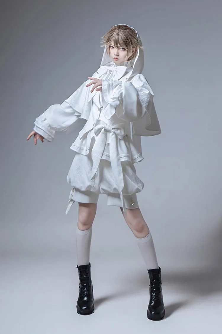 White Rabbit Hunting White Moonlight Edition Vintage Ouji Fashion Lolita Shorts