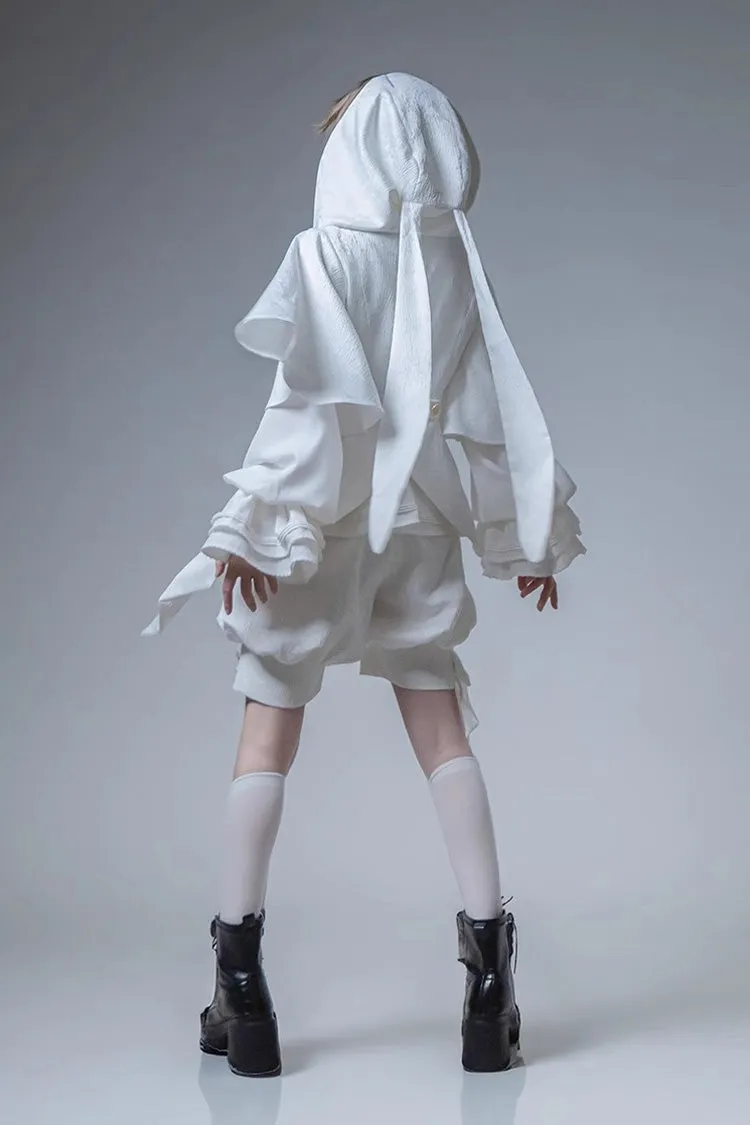 White Rabbit Hunting White Moonlight Edition Vintage Ouji Fashion Lolita Shorts