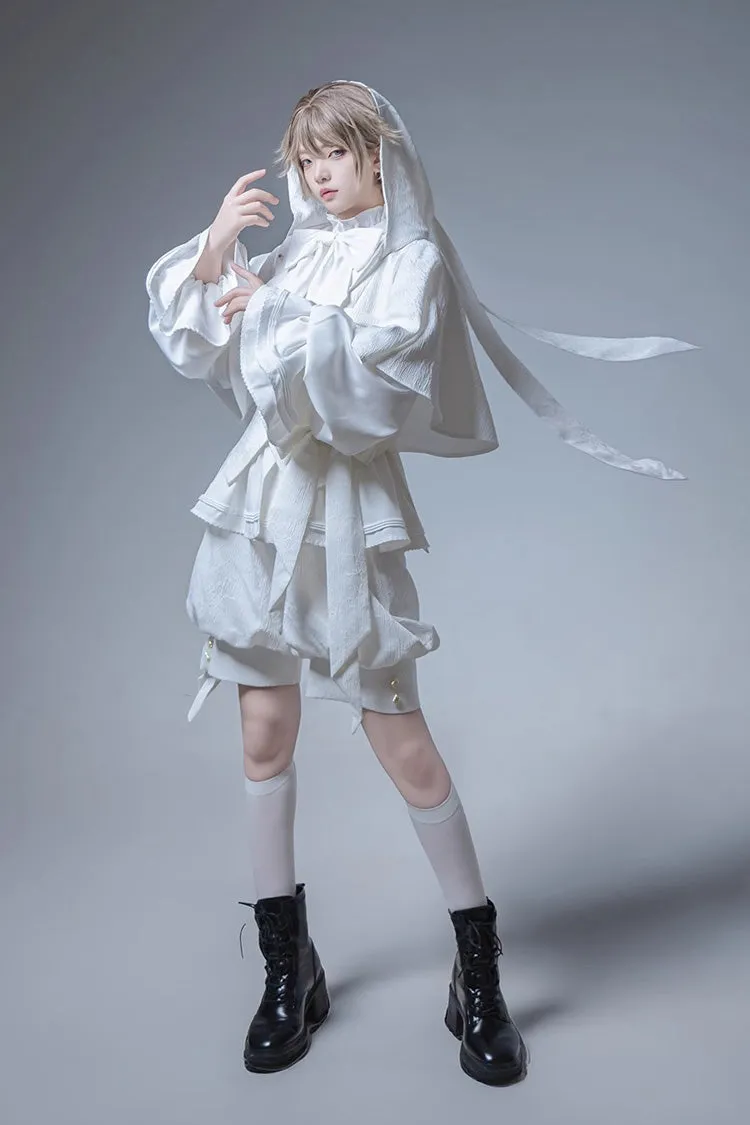 White Rabbit Hunting White Moonlight Edition Vintage Ouji Fashion Lolita Shorts