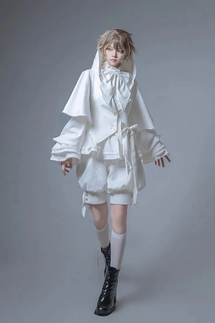 White Rabbit Hunting White Moonlight Edition Vintage Ouji Fashion Lolita Shorts