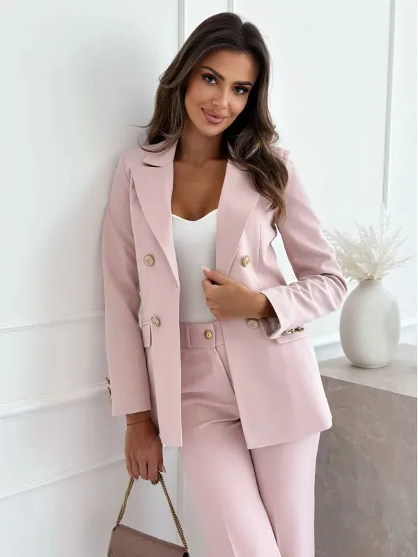 Women's Blazer Long Sleeve Blazers Simple Style Classic Style Solid Color