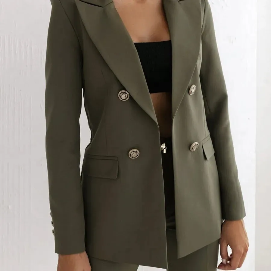Women's Blazer Long Sleeve Blazers Simple Style Classic Style Solid Color