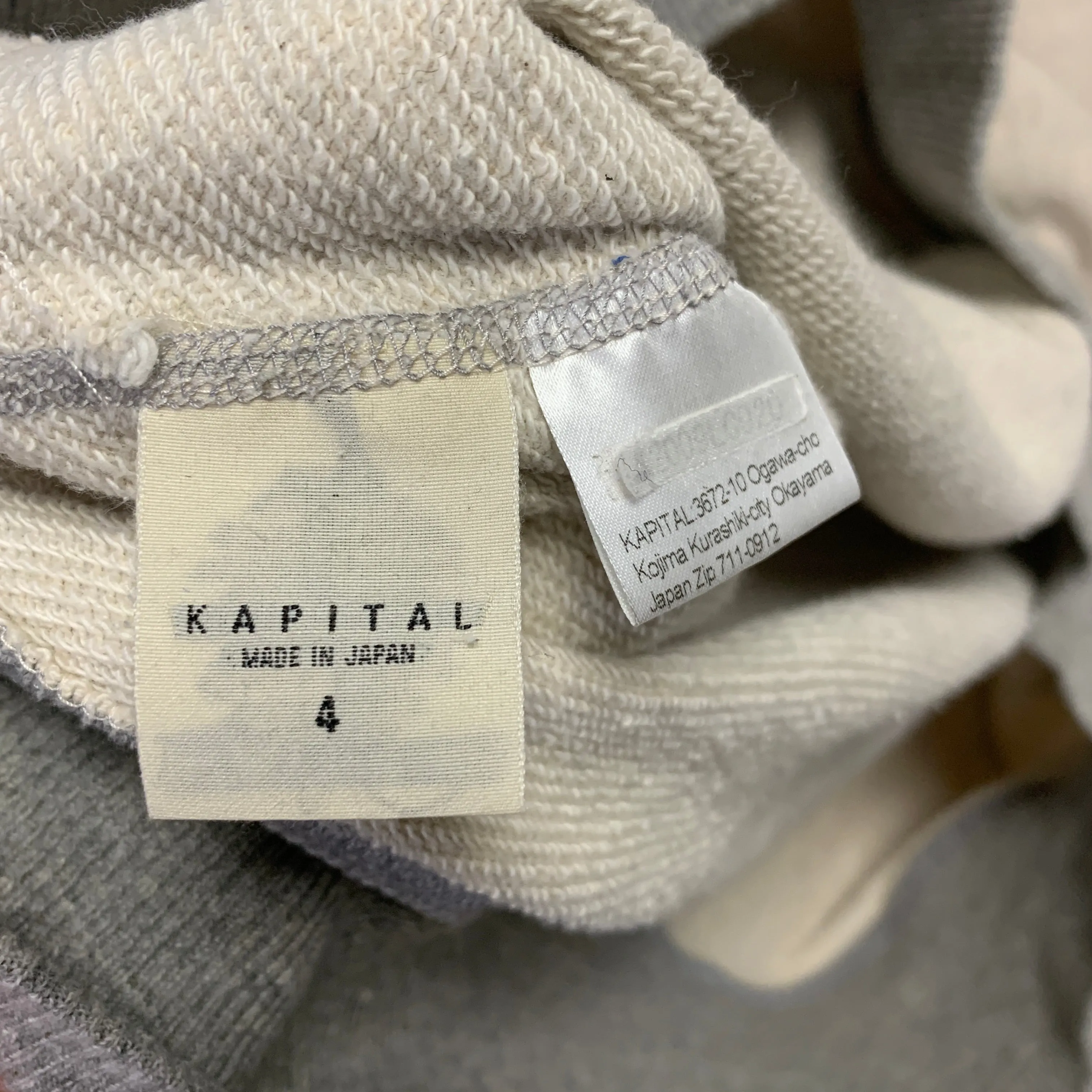[XL] Kapital Piano College Chieftain Crewneck Sweatshirt Grey