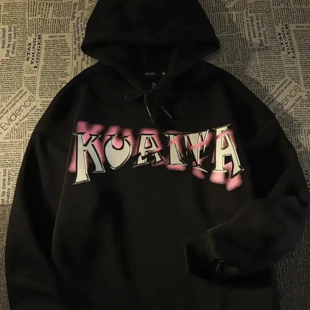 Y2K Full Zip Jacket with Cotton Blend Fabric and Printed Design