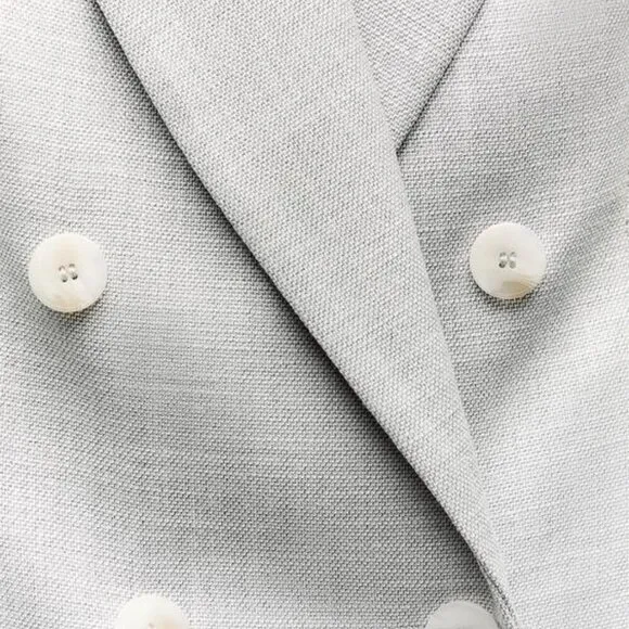ZARA DOUBLE BREASTED CROPPED BLAZER